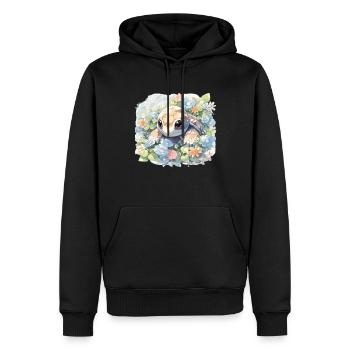 Tortue Lézard Tortue Bébés Tortues - Sweat à capuche Premium bio Homme - noir - Devant - Nico (187cm)