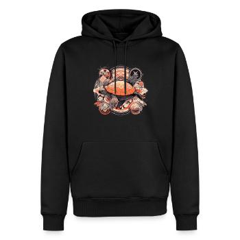 Turtle - Men’s Premium Organic Hoodie - black - Front - Nico (187cm)