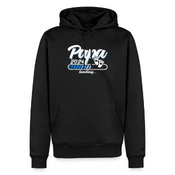 Father-to-be - Dad 2024 loading - Men’s Premium Organic Hoodie - black - Front - Nico (187cm)