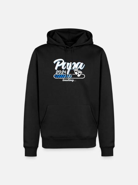 Father-to-be - Dad 2024 loading - Men’s Premium Organic Hoodie - black