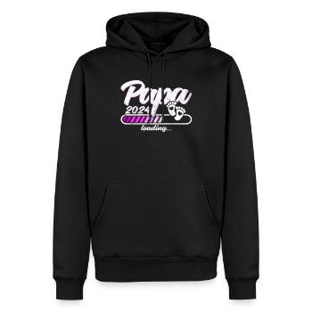 Father-to-be - Dad 2024 loading - Men’s Premium Organic Hoodie - black - Front - Nico (187cm)