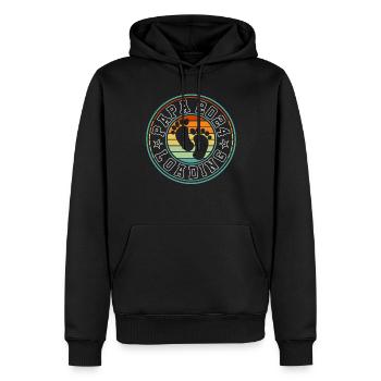 Father-to-be - Dad 2024 loading - Men’s Premium Organic Hoodie - black - Front - Nico (187cm)