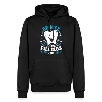 Zahntechniker Zahnprothetiker - Männer Premium Bio Hoodie - Schwarz - Vorne - Nico (187cm)
