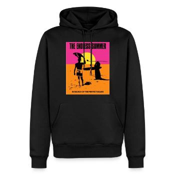 841 Surf Endless Summer Stoked Otter 841 - Sweat à capuche Premium bio Homme - noir - Devant - Nico (187cm)