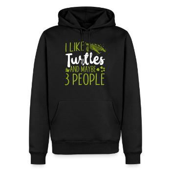 Sea Turtle Tortoise I Like Turtles - Männer Premium Bio Hoodie - Schwarz - Vorne - Nico (187cm)