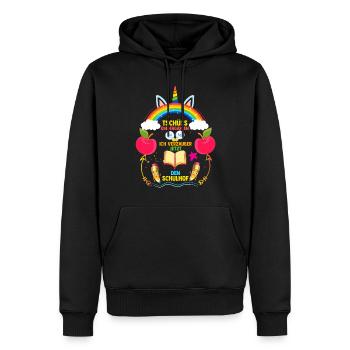 Erste Klasse Einschulung Erstklässler Schulkind - Männer Premium Bio Hoodie - Schwarz - Vorne - Nico (187cm)