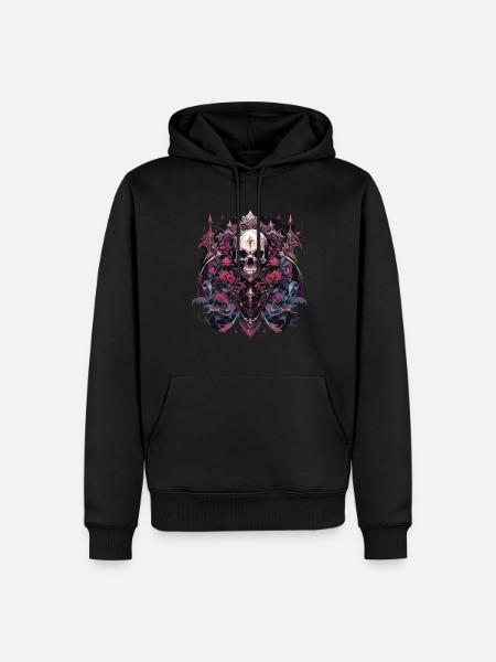 Skull Skull Skulls Skull Skeleton - Men’s Premium Organic Hoodie - black