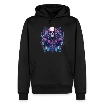 Crâne Crâne Crânes Crâne Squelette - Sweat à capuche Premium bio Homme - noir - Devant - Nico (187cm)