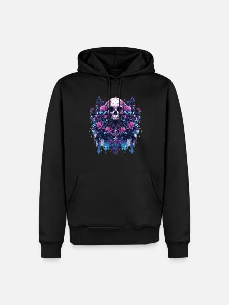 Skull Skull Skulls Skull Skeleton - Men’s Premium Organic Hoodie - black
