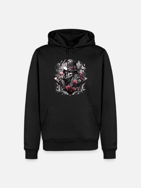 Skull Skull Skulls Skull Skeleton - Men’s Premium Organic Hoodie - black