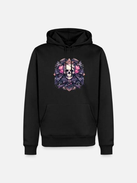 Skull Skull Skulls Skull Skeleton - Men’s Premium Organic Hoodie - black