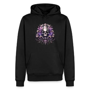 Crâne Crâne Crânes Crâne Squelette - Sweat à capuche Premium bio Homme - noir - Devant - Nico (187cm)