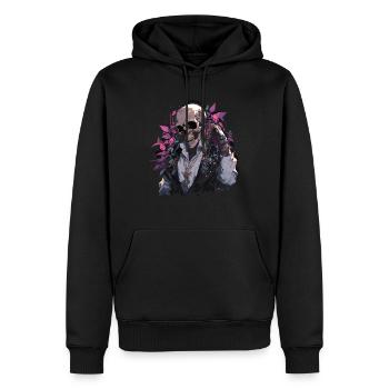 Crâne Crâne Crânes Crâne Squelette - Sweat à capuche Premium bio Homme - noir - Devant - Nico (187cm)