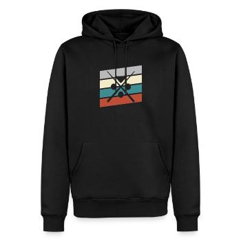 Billiard Retro - Männer Premium Bio Hoodie - Schwarz - Vorne - Nico (187cm)