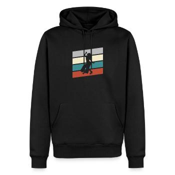 Singen Retro - Männer Premium Bio Hoodie - Schwarz - Vorne - Nico (187cm)