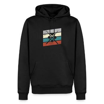Billiard Retro - Männer Premium Bio Hoodie - Schwarz - Vorne - Nico (187cm)