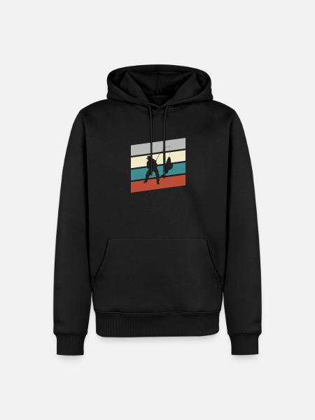 Fishing Retro - Men’s Premium Organic Hoodie - black