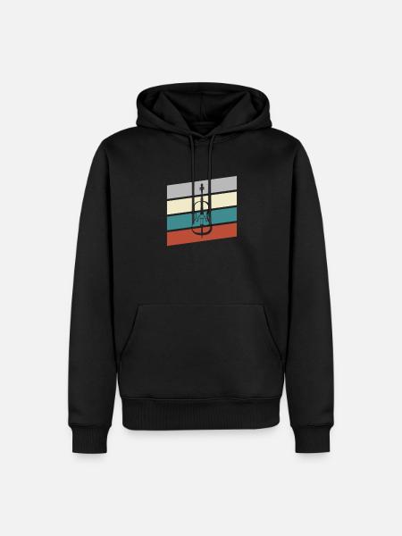 Violin Retro - Men’s Premium Organic Hoodie - black