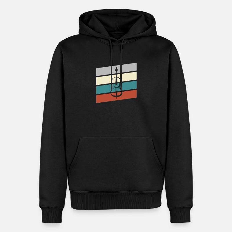 Violon Rétro - Sweat à capuche Premium bio Homme - noir