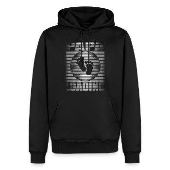 Schwangerschaft 2024 - Werdender Vater - Papa - Männer Premium Bio Hoodie - Schwarz - Vorne - Nico (187cm)