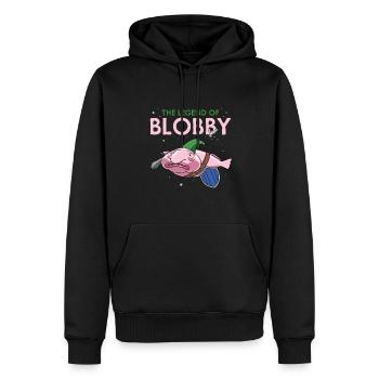 Rpg-design Für Einen Blobfish-liebhaber - Männer Premium Bio Hoodie - Schwarz - Vorne - Nico (187cm)