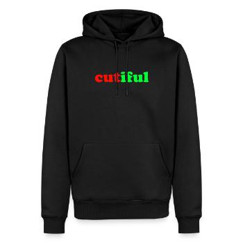Cutiful Meine Mischung zischen Cute und Beautiful - Männer Premium Bio Hoodie - Schwarz - Vorne - Nico (187cm)