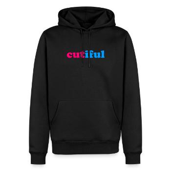 Cutiful Meine Mischung zischen Cute und Beautiful - Männer Premium Bio Hoodie - Schwarz - Vorne - Nico (187cm)