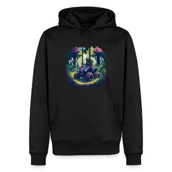 Quad Véhicule Tout-terrain Quad Rider Gelende Cartoon - Sweat à capuche Premium bio Homme - noir - Devant - Nico (187cm)