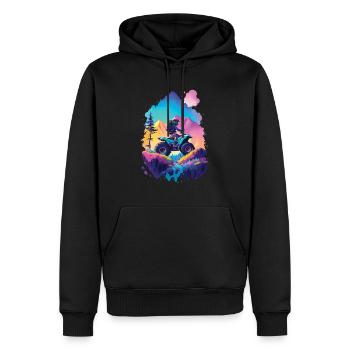 Motocross Quad Quadfahrer Race Outdoor Dirt Bike - Männer Premium Bio Hoodie - Schwarz - Vorne - Nico (187cm)