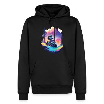 Quad Bike Quad Rider Motocross Outdoor Race Design - Sweat à capuche Premium bio Homme - noir - Devant - Nico (187cm)