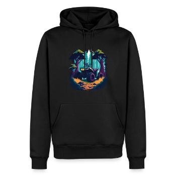 Quad Bike Offroad Dirt Racing Cartoon Design - Sweat à capuche Premium bio Homme - noir - Devant - Nico (187cm)