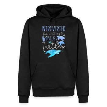 Sea Turtle Tortoise Introverted - Männer Premium Bio Hoodie - Schwarz - Vorne - Nico (187cm)