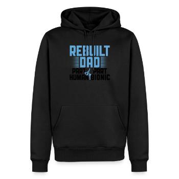 Bionisches Hip-dad-design Für Einen Vater Mit - Sweat à capuche Premium bio Homme - noir - Devant - Nico (187cm)