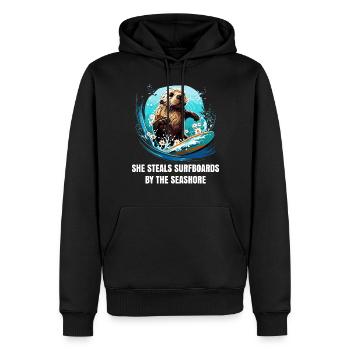 Otter 841 Surf Santa Cruz Otter 841 - Sweat à capuche Premium bio Homme - noir - Devant - Nico (187cm)
