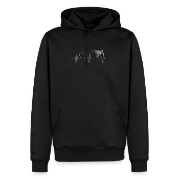 Chauves-souris - Sweat à capuche Premium bio Homme - noir - Devant - Nico (187cm)