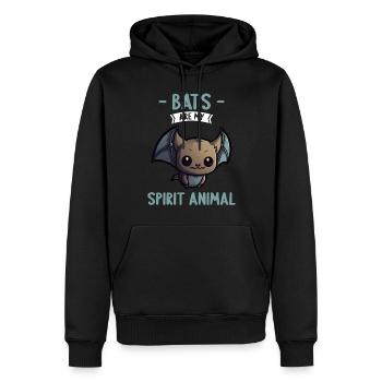 Les chauves-souris sont mon animal spirituel chauve-souris - Sweat à capuche Premium bio Homme - noir - Devant - Nico (187cm)
