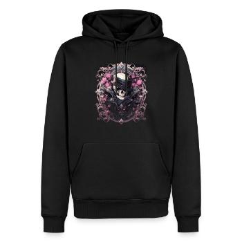 Crâne Crâne Crânes Crâne Squelette - Sweat à capuche Premium bio Homme - noir - Devant - Nico (187cm)