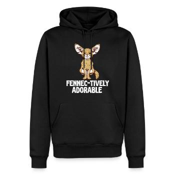 Fennec-tively Adorable Fennec Fox Owner Fennec - Men’s Premium Organic Hoodie - black - Front - Nico (187cm)