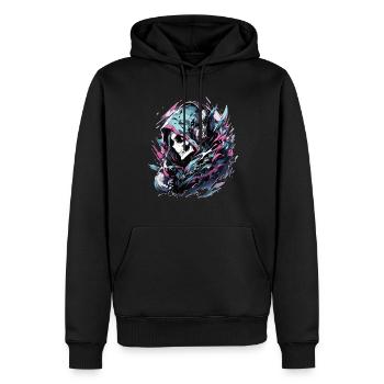 Crâne Crâne Crânes Crâne Squelette - Sweat à capuche Premium bio Homme - noir - Devant - Nico (187cm)