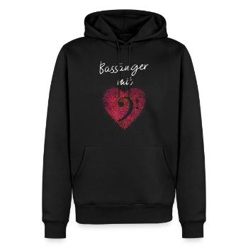 Bassschlüssel Chor Musik Bass Sänger Musiker - Männer Premium Bio Hoodie - Schwarz - Vorne - Nico (187cm)