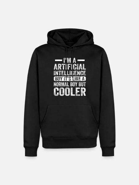 I'm A Artificial Intelligence Boy - Männer Premium Bio Hoodie - Schwarz