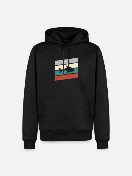 Fish Retro - Men’s Premium Organic Hoodie - black