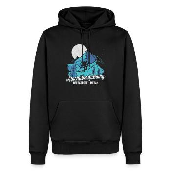 Alpenüberquerung Oberstdorf Meran Pilgerweg - Männer Premium Bio Hoodie - Schwarz - Vorne - Nico (187cm)
