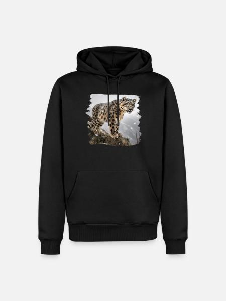 Snow Leopard Snow Leopard - Men’s Premium Organic Hoodie - black