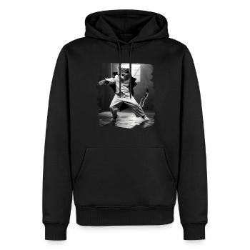 Chats Chat Chat Amoureux Drôles de Chats - Sweat à capuche Premium bio Homme - noir - Devant - Nico (187cm)