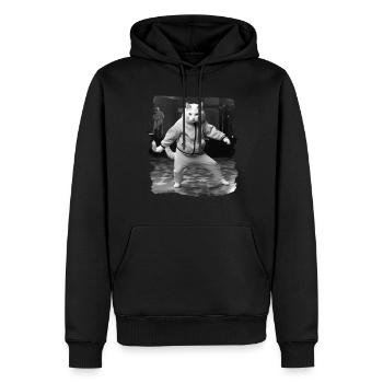 Chats Chat Chat Amoureux Drôles de Chats - Sweat à capuche Premium bio Homme - noir - Devant - Nico (187cm)