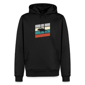 Maus Retro - Männer Premium Bio Hoodie - Schwarz - Vorne - Nico (187cm)