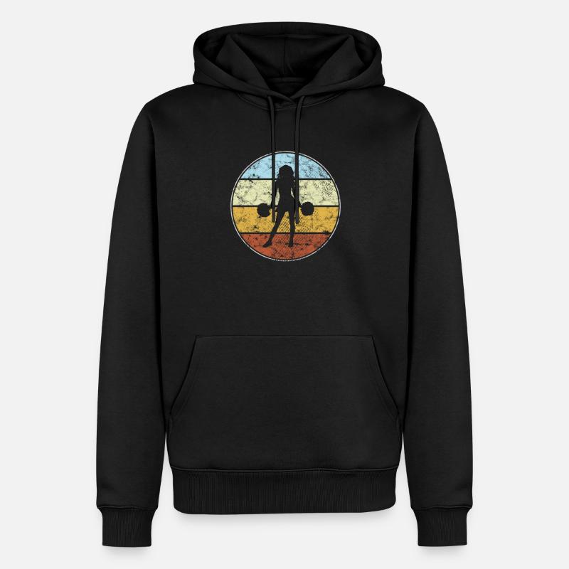 cheerleading retro - Männer Premium Bio Hoodie - Schwarz