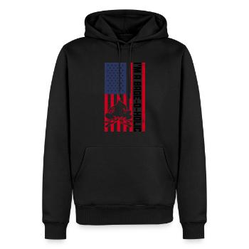 Scout Leader Usa Design Für Einen Patriotischen - Men’s Premium Organic Hoodie - black - Front - Nico (187cm)