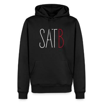 SATB Bass Sänger Musiker Chor Musikverein Singen - Männer Premium Bio Hoodie - Schwarz - Vorne - Nico (187cm)
